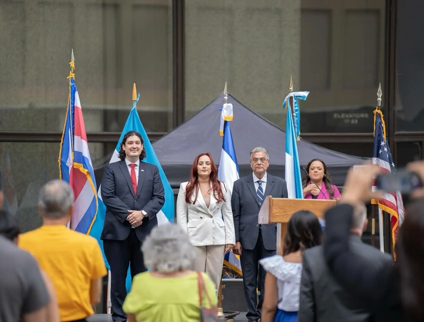 Public political event, photo by Darrian Chen