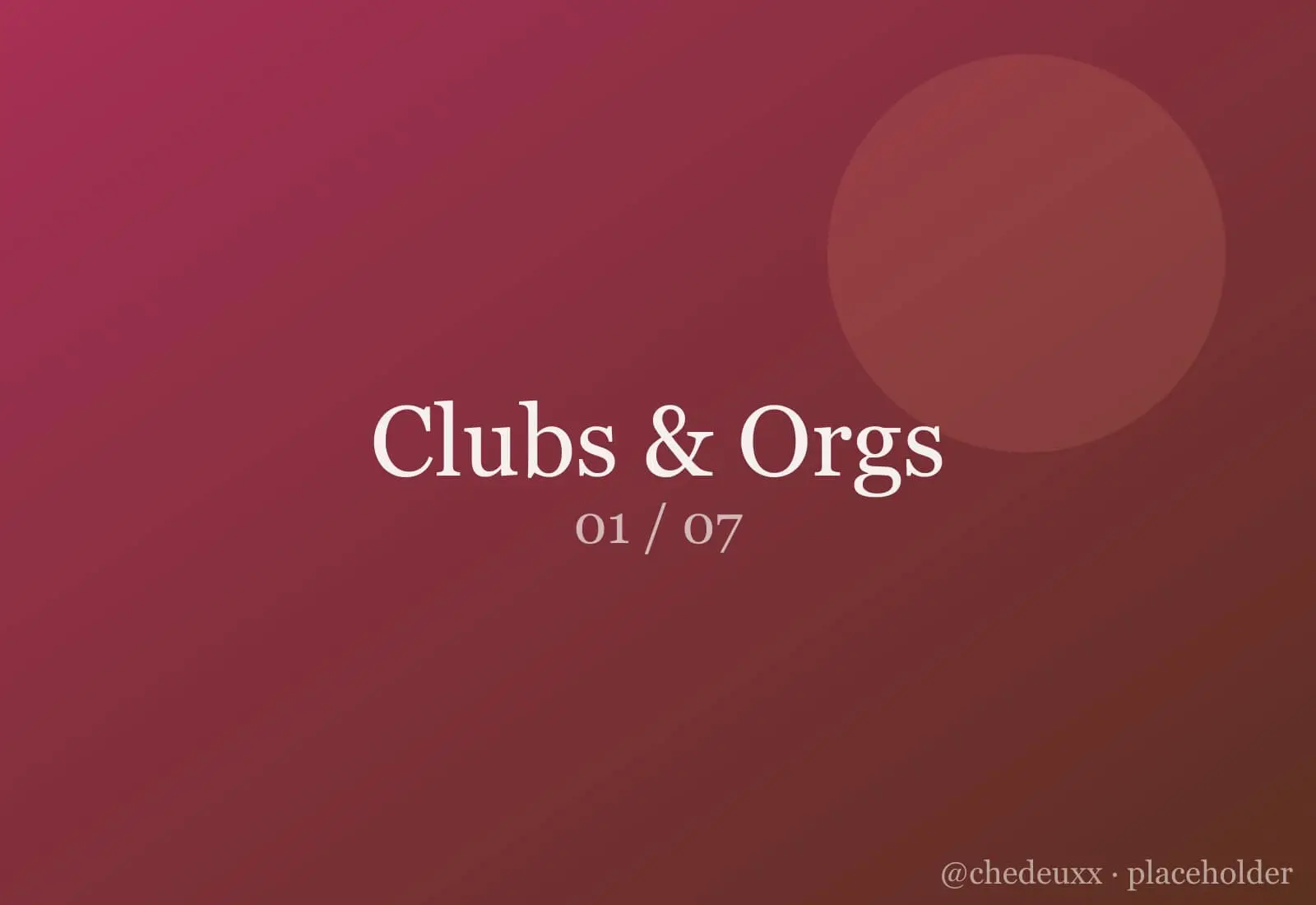 Clubs Orgs 01 — Clubs & Orgs photography by chedeuxx