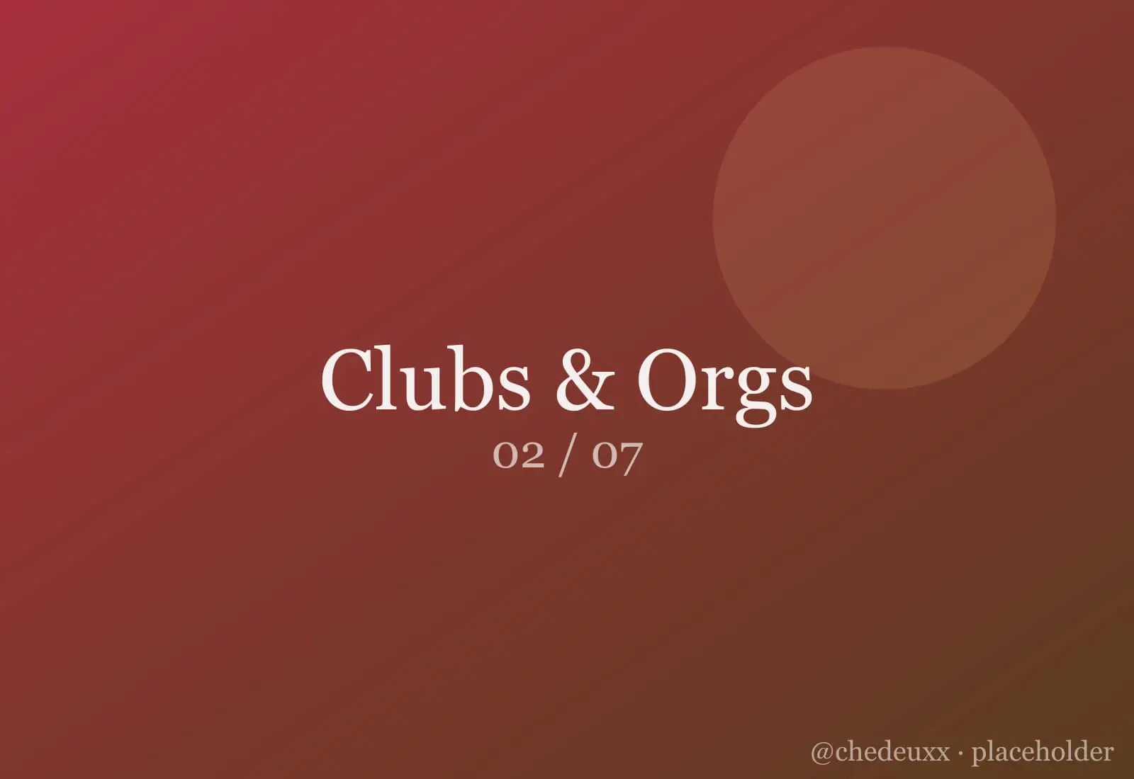 Clubs Orgs 02 — Clubs & Orgs photography by chedeuxx