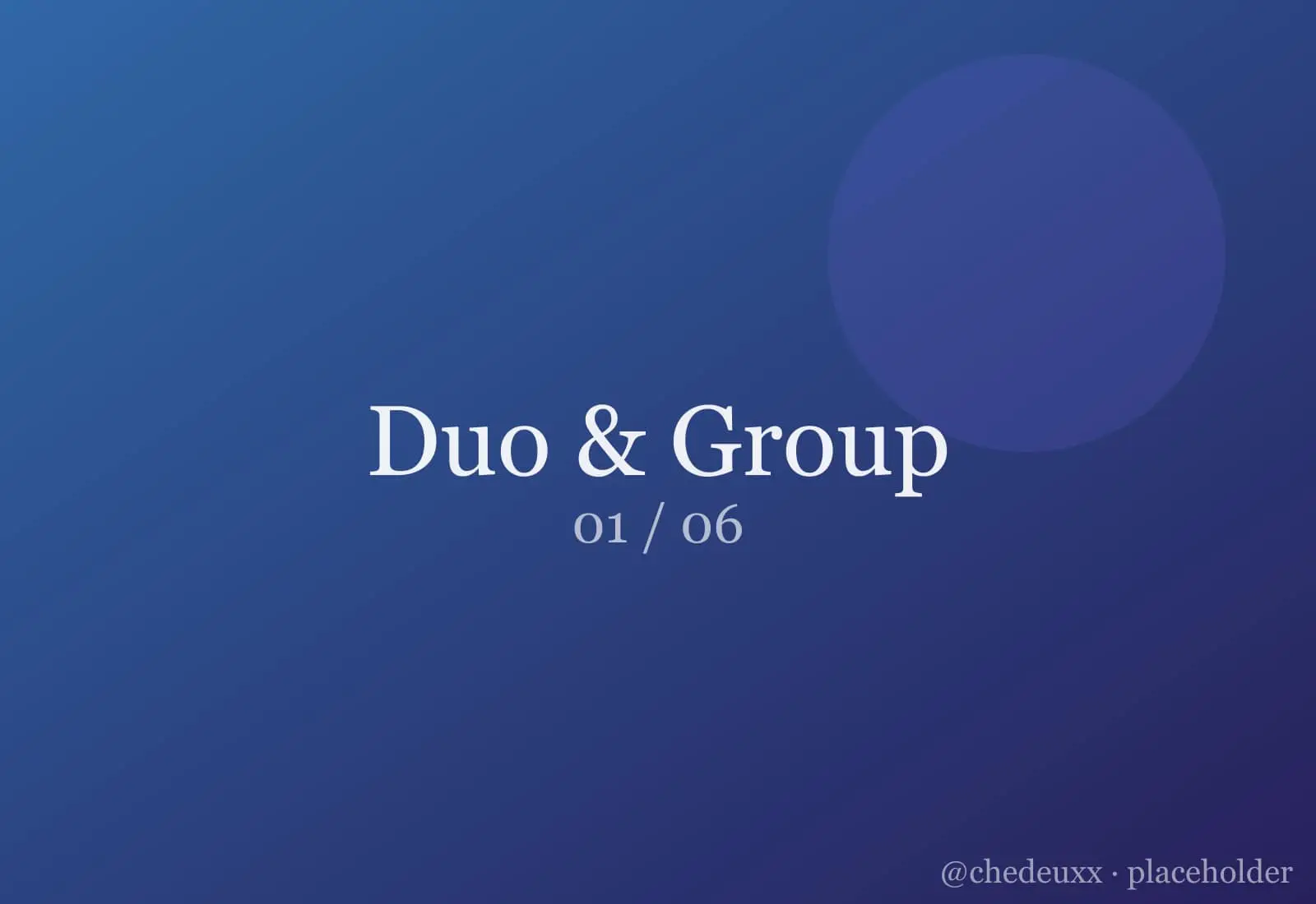 Duo Group 01 — Duo & Group photography by chedeuxx